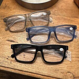 New 3 Pair Men's Reading Glasses / Readers +1.00